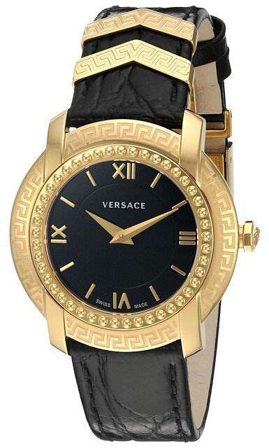 versace dv25|Versace DV25 Black Dial Black Leather Ladies Watch VAM03 0016.